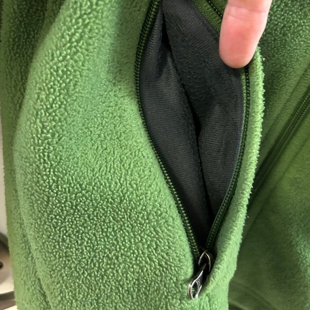 Columbia Green Fleece Benton Springs Columbia Jacket Full Zipper Size L (14/16) - Picture 4 of 8
